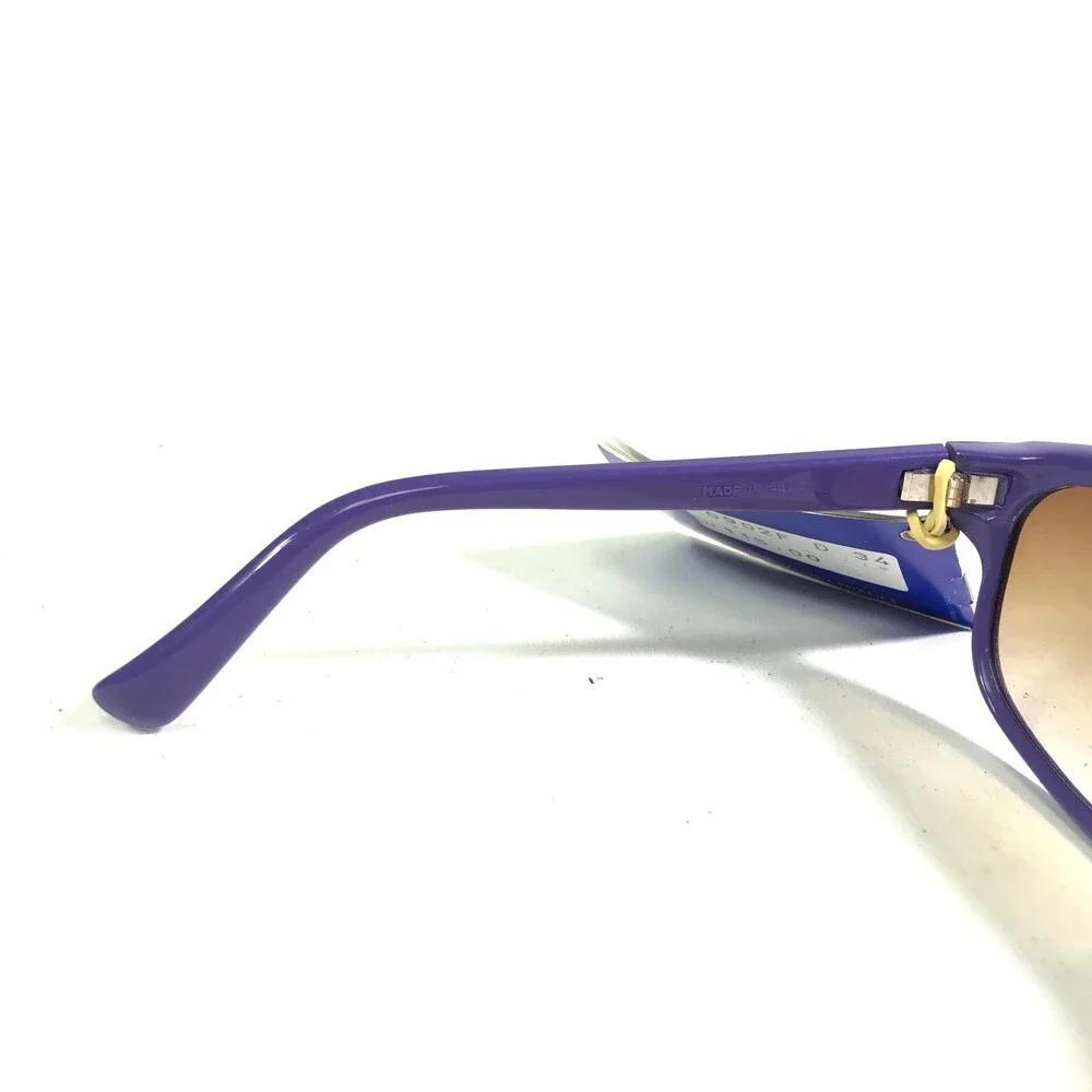 Vintage Cebe Sunglasses Matte Purple Square Frames with Brown Lenses